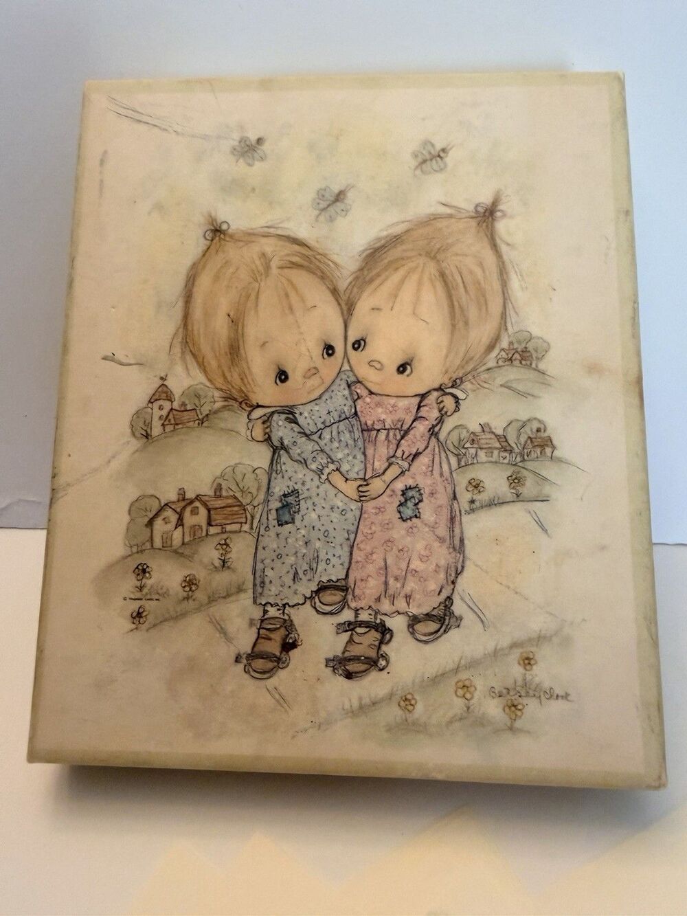 Vintage Box Betsey Clark Stationery Hallmark 8 Decorated Sheets 14 Envelopes